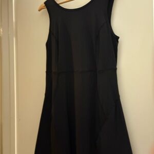 Sporty Black Sleeveless Dress
